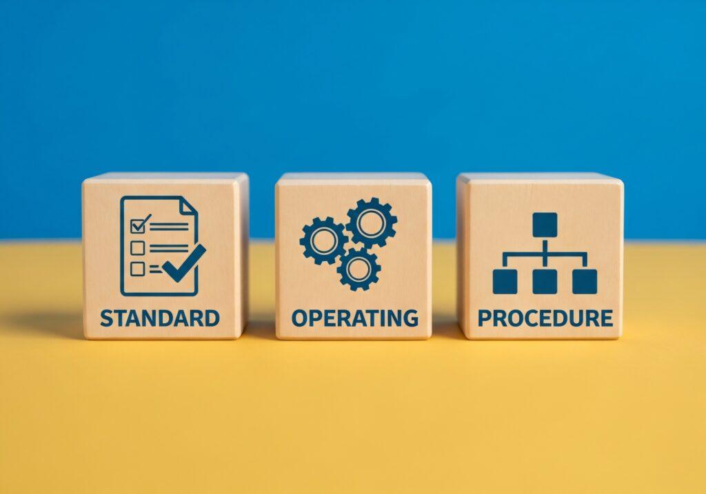 Würfel mit Symbolen für Standardprozesse | Personenleitsystem